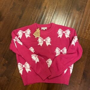 Pink Bow Sweater